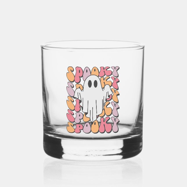 Vaso De Whiskey Fantasma retro fantasmal (Anverso)