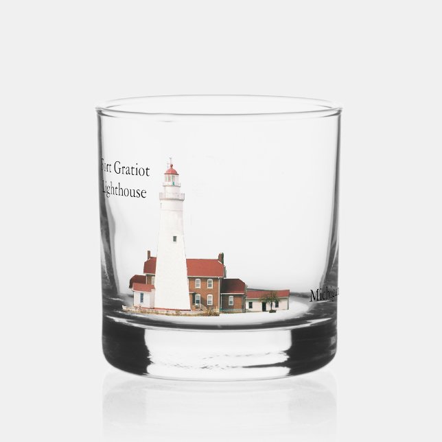 Vaso De Whiskey Faro de Fort Gratiot (Anverso)