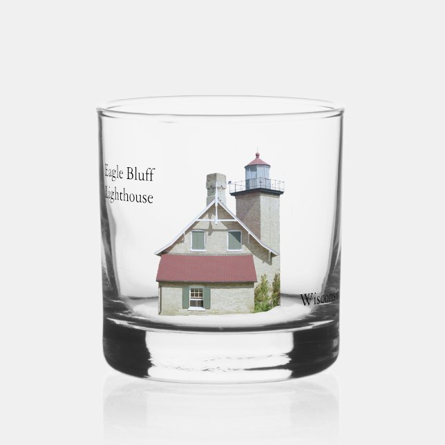 Vaso De Whiskey Faro Eagle Bluff de vidrio (Anverso)