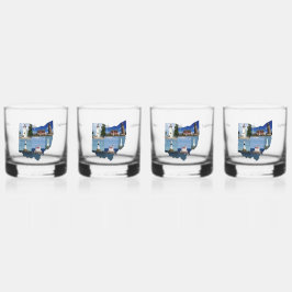 Vaso De Whiskey Faros de Ohio en vidrio