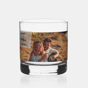 Vaso De Whiskey Faux Vellum Foto Overlay Custom Wedding