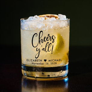 Vaso De Whiskey Favor de la boda