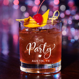 Vaso De Whiskey Favor de la fiesta de la soltera nupcial