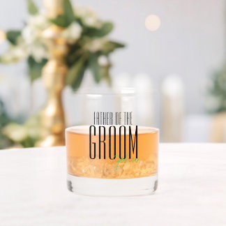 Vaso De Whiskey Fiesta de bodas con letras en negrita "Padre del G