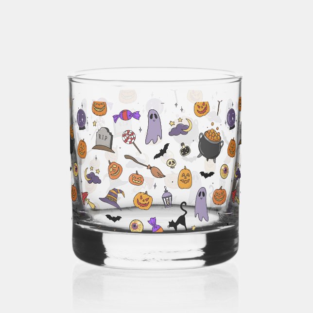 Vaso De Whiskey Fiesta de Halloween (Anverso)