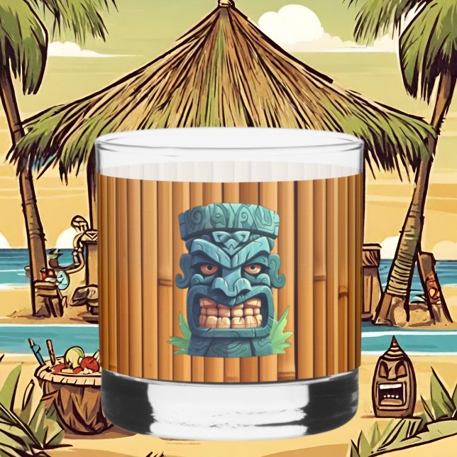 Vaso De Whiskey fiesta jefe de Guay Tiki Whiskey Glass (Subido por el creador)