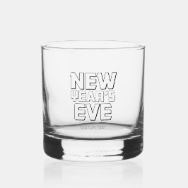 Vaso De Whiskey Fiesta moderna de Nochevieja