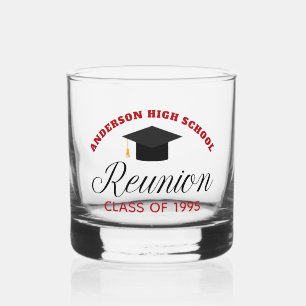 Vaso De Whiskey Fiesta sindical de secundaria roja Personalizados