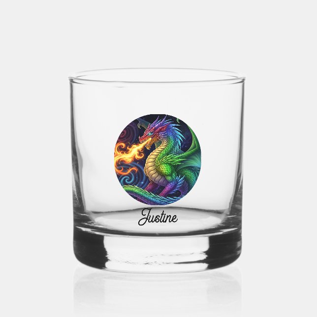 Vaso De Whiskey Fire Breathing Dragon Personalized (Anverso)