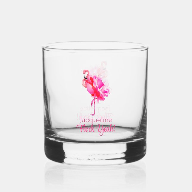 Vaso De Whiskey Flamingo Beach Wedding Bridesmaid Flock Sí