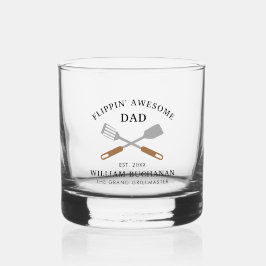 Vaso De Whiskey Flippin Impresionante Padre BBQ Personalizado