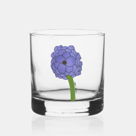 Vaso De Whiskey Flor Púrpura