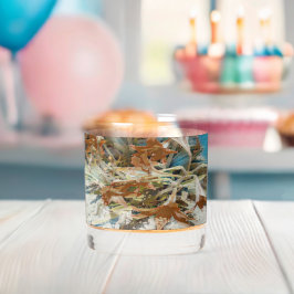 Vaso De Whiskey Floral exótica