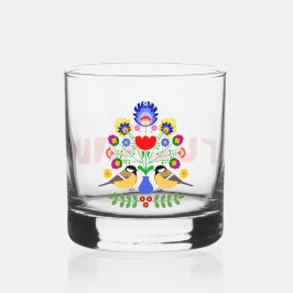 Vaso De Whiskey Flores de diseño polacas.