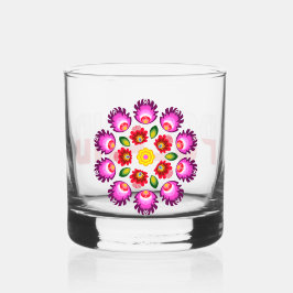 Vaso De Whiskey Flores de diseño polacas.