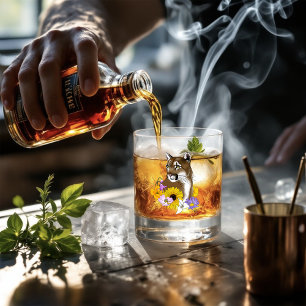 Vaso De Whiskey Flores de león de la montaña Cougar Puma
