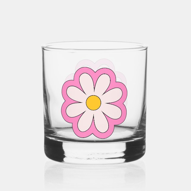 Vaso De Whiskey Flower (Anverso)