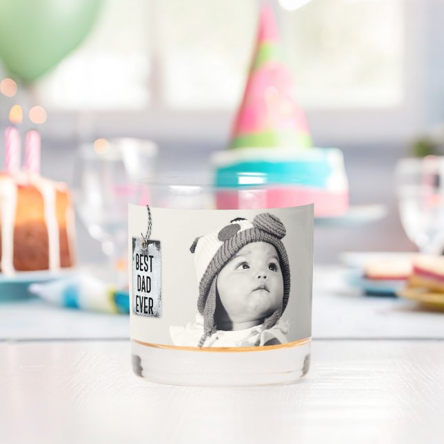 Vaso De Whiskey Foto del mejor Personalizado de papá (Insitu (Cumpleaños))
