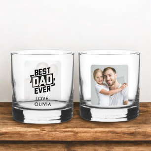 Vaso De Whiskey Foto Instagram del Día del Padre Mejor Papá Nunca