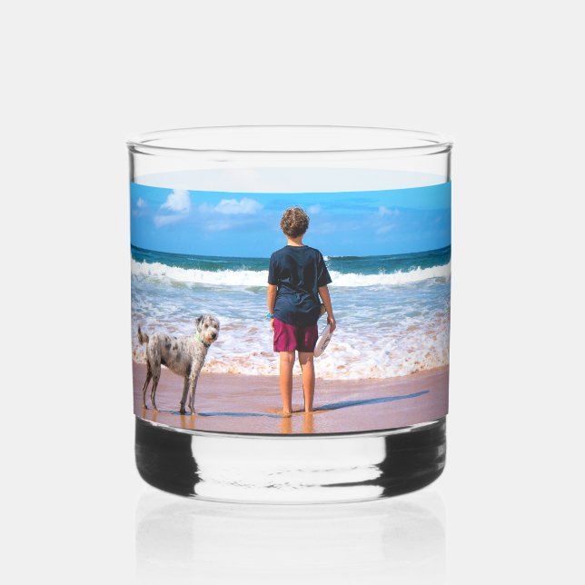 Vaso De Whiskey Foto personalizada de tu mascota (Izquierda)