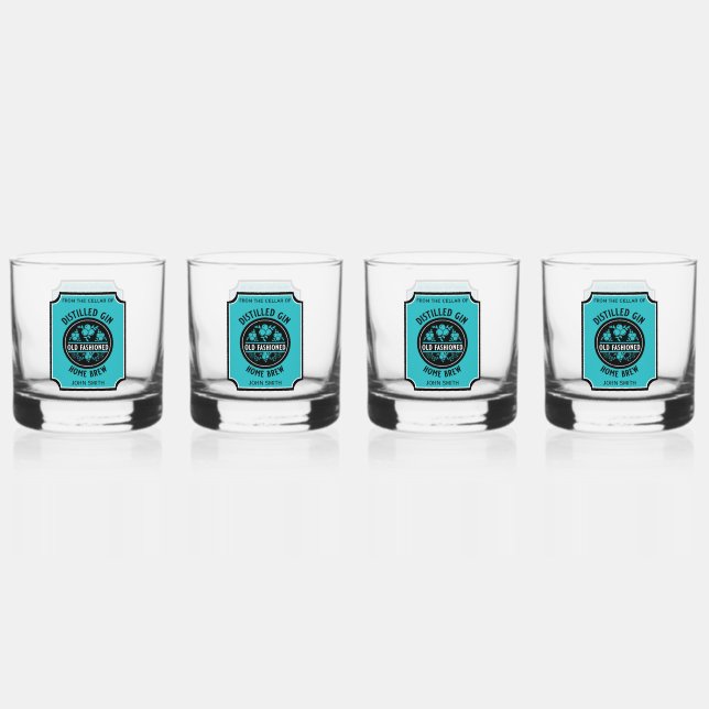 Vaso De Whiskey Frasco de personalizado Gin (Anverso)