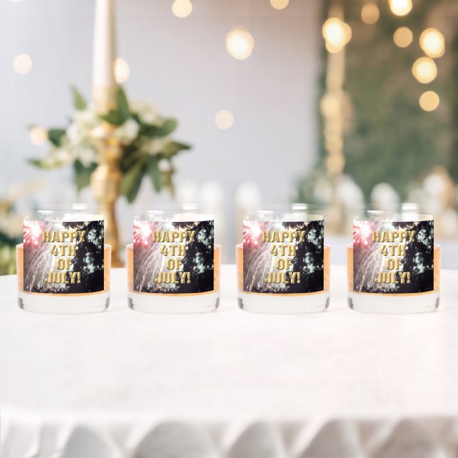 Vaso De Whiskey Fuegos artificiales 14 4 de julio gafas de rocas c (Insitu (Boda))