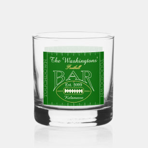 Vaso De Whiskey Fun American Football Bar Drinkware Rocks