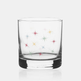 Vaso De Whiskey Funky Atómico Edad Starburst Mid Century Moderno