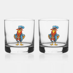 Vaso De Whiskey Funny Bossy Personalizado Rooster