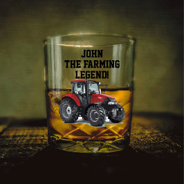 Vaso De Whiskey Funny Farm Tractor Heavy Equipment Operator