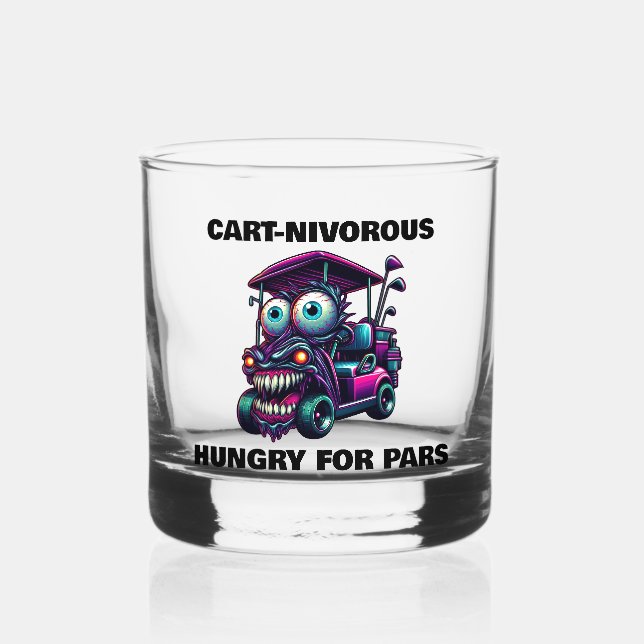 Vaso De Whiskey Funny Monster Carro de Golf Regalo Deportes Fans (Reverso )