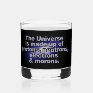 Vaso De Whiskey Funny nombre personalizado "The Universe"