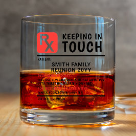 Vaso De Whiskey Funny Personalizado de la Reunión de la Familia de