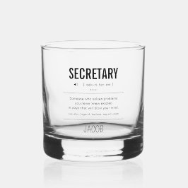 Vaso De Whiskey Funny Secretario Personalizado