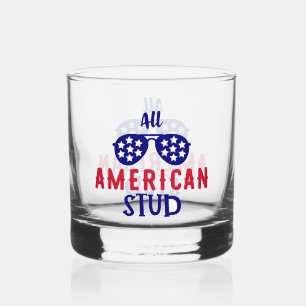 Vaso De Whiskey Gafas de sol patrióticas de celebración de sementa