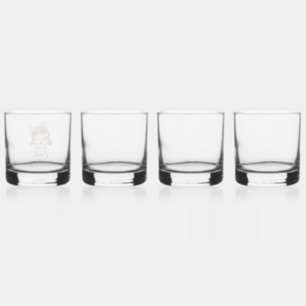 Vaso De Whiskey Gafas de sol Stay Chill Cat – Diseño de amante de 