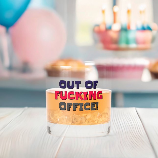 Vaso De Whiskey Gafas De Whiskey Fuera De La Oficina (Insitu (Baby Shower))