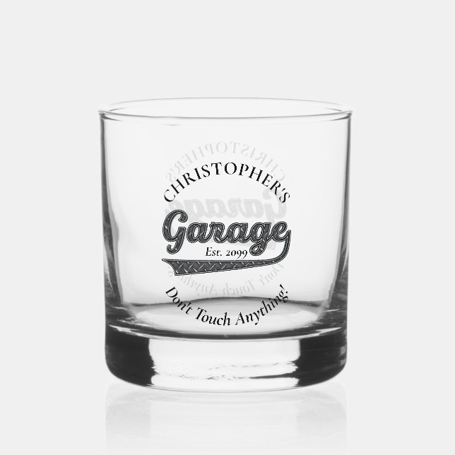 Vaso De Whiskey Garage No Toques Nada De Drinkware (Anverso)