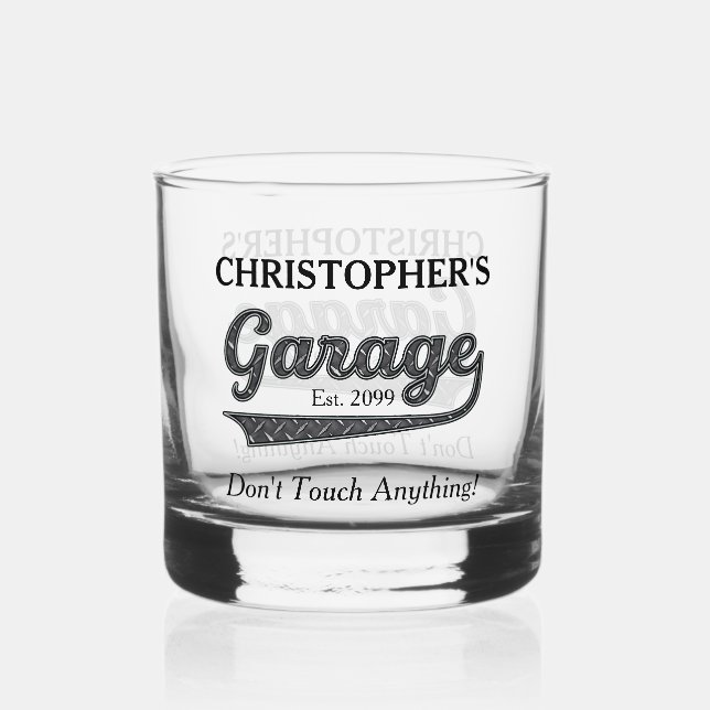 Vaso De Whiskey Garage No Toques Nada De Drinkware (Anverso)
