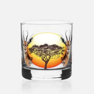 Vaso De Whiskey Gazelle Animal salvaje Antelope africano