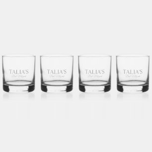 Vaso De Whiskey Glass Bat Mitzvah Personalizado