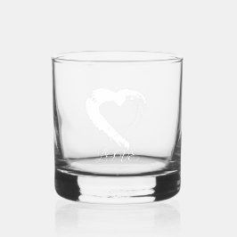 Vaso De Whiskey Glass Drinkware Moon Heart