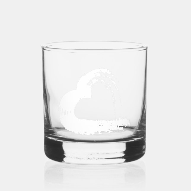 Vaso De Whiskey Glass Drinkware Moon Heart (Anverso)