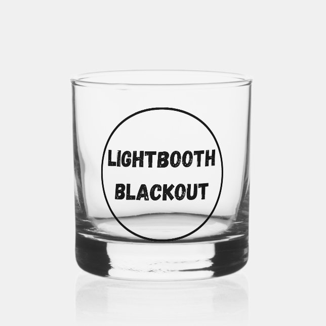 Vaso De Whiskey Glass Lightbooth Whiskey Blackout (Anverso)