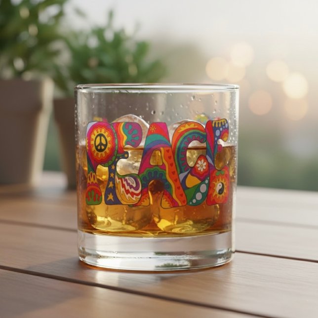 Vaso De Whiskey Glass Peace Whiskey (Subido por el creador)