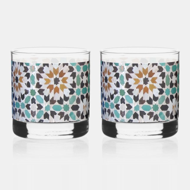 Vaso De Whiskey Glazen met Marrakech mozaïk (Anverso)