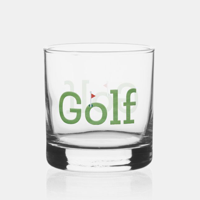 Vaso De Whiskey Golf con Flagstick (Anverso)