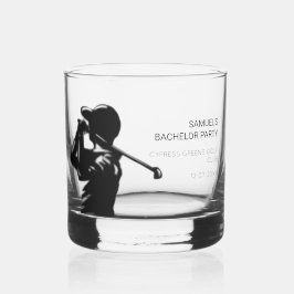 Vaso De Whiskey Golfista negro Viaje de golf Despedida de soltero