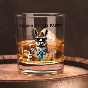 Vaso De Whiskey Graciosa Llama Pun Vida del Fiesta Guay