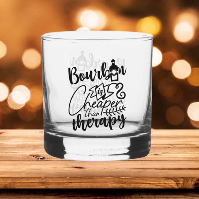 Vaso De Whiskey Graciosa terapia barata de Borbón arte verbal (Subido por el creador)